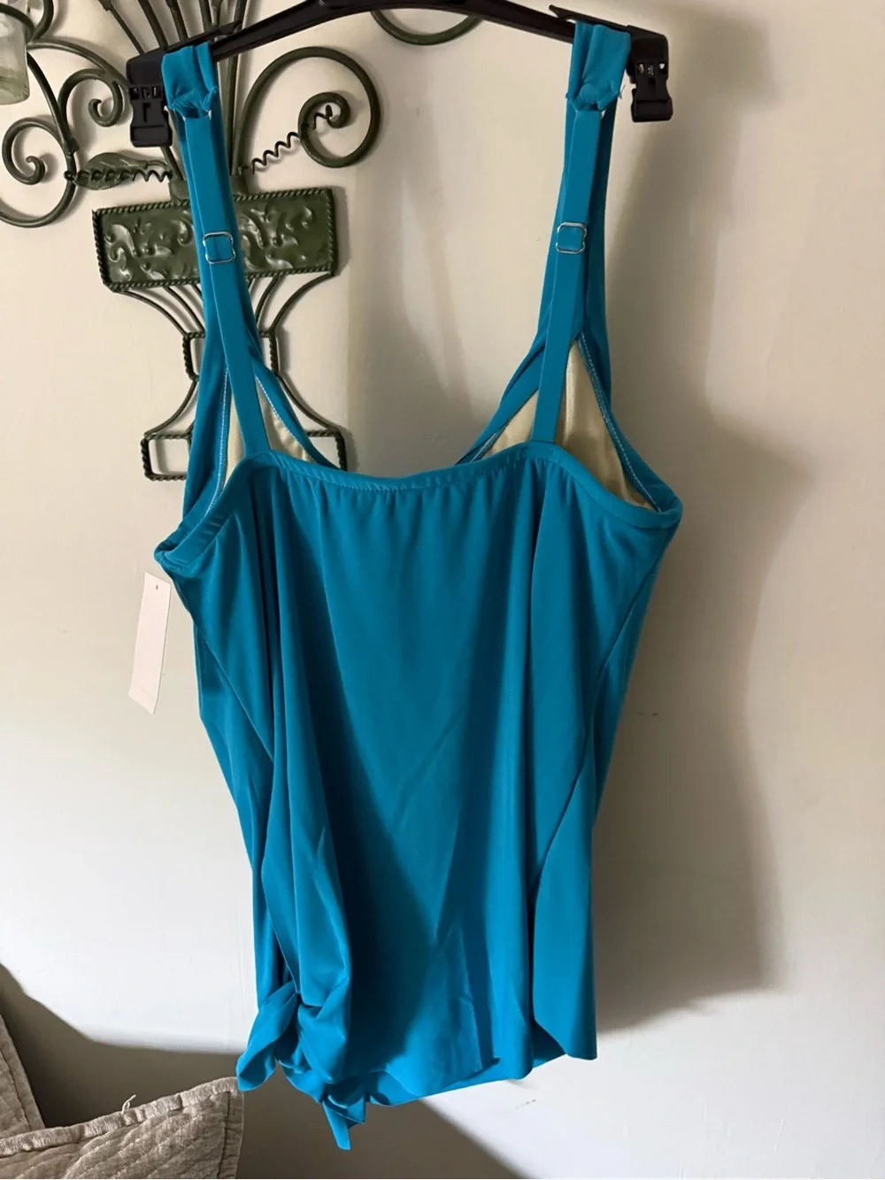 Magicsuit Winnie Cowl Neck Tankini Swimsuit Top - Turquoise - 10 NWT
